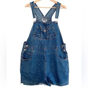 Vintage Xhilaration Denim Shortalls Cotton Jeans Shorts Bib Overalls Y2K 90s XL